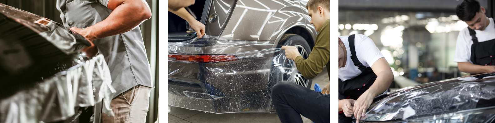 Application de film protecteur sur voiture